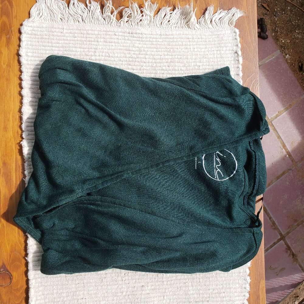Dark GREEN Faux Wrap INC Brand Top